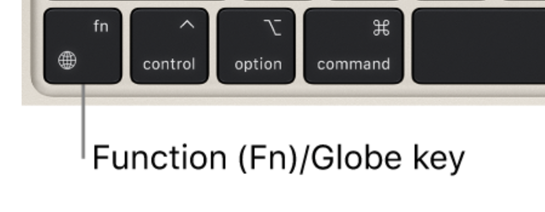 mac globe key