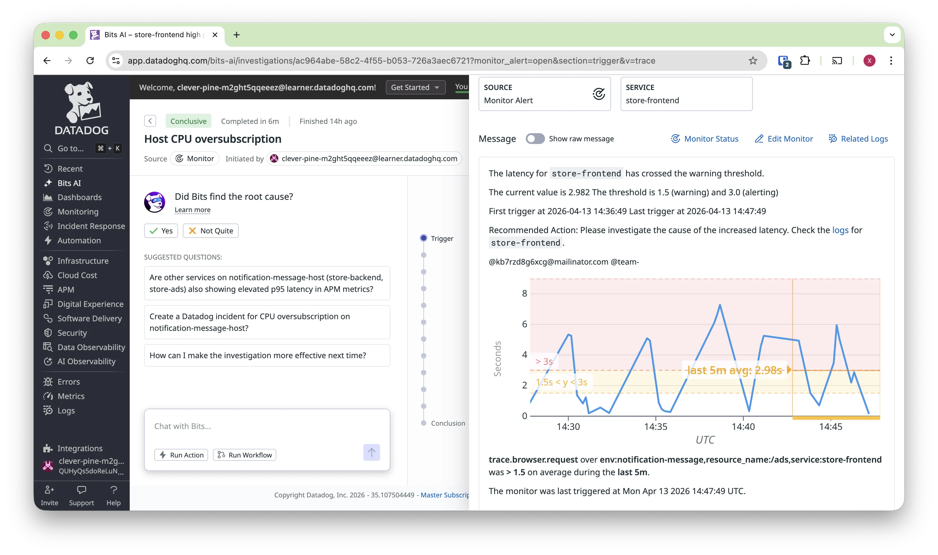Details of the monitor in the trigger prompt